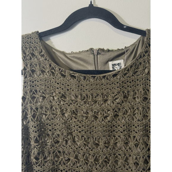 Anne Klein Loden Crochet Women's Shift Sleeveless Swing Dress Size US 8 NWT - Picture 4 of 9